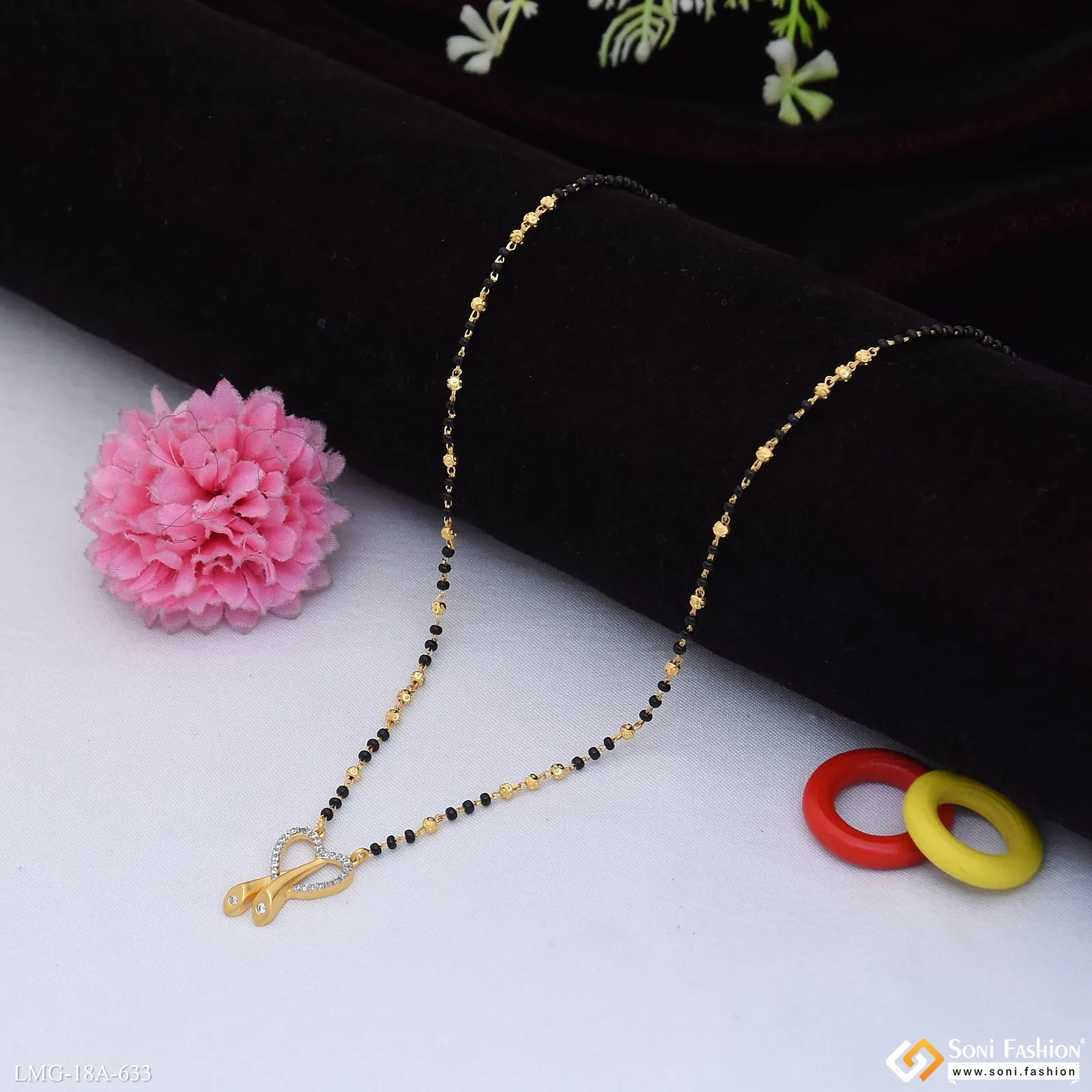 1 Gram Gold Plated Stunning Design Mangalsutra for Women - Style A633