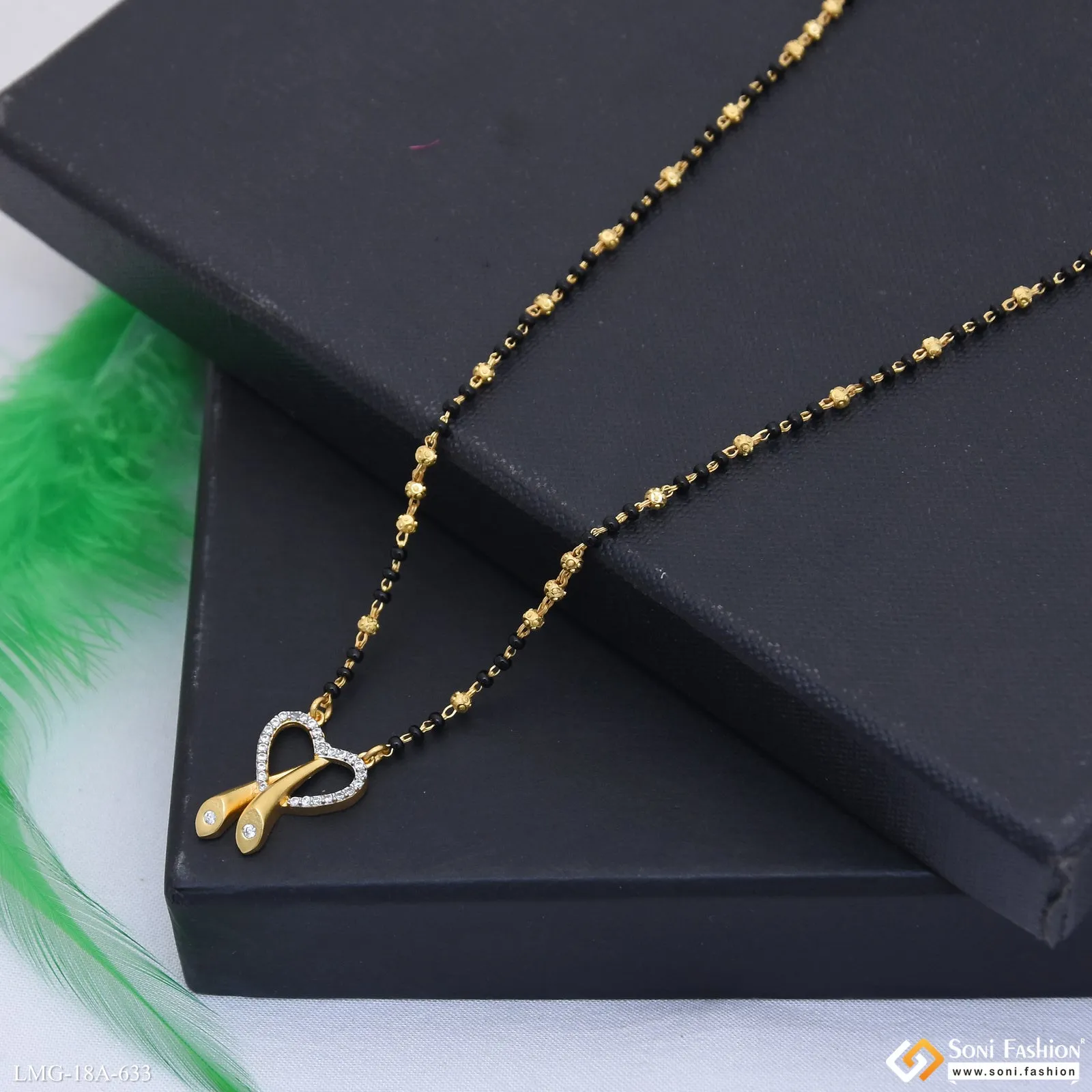 1 Gram Gold Plated Stunning Design Mangalsutra for Women - Style A633