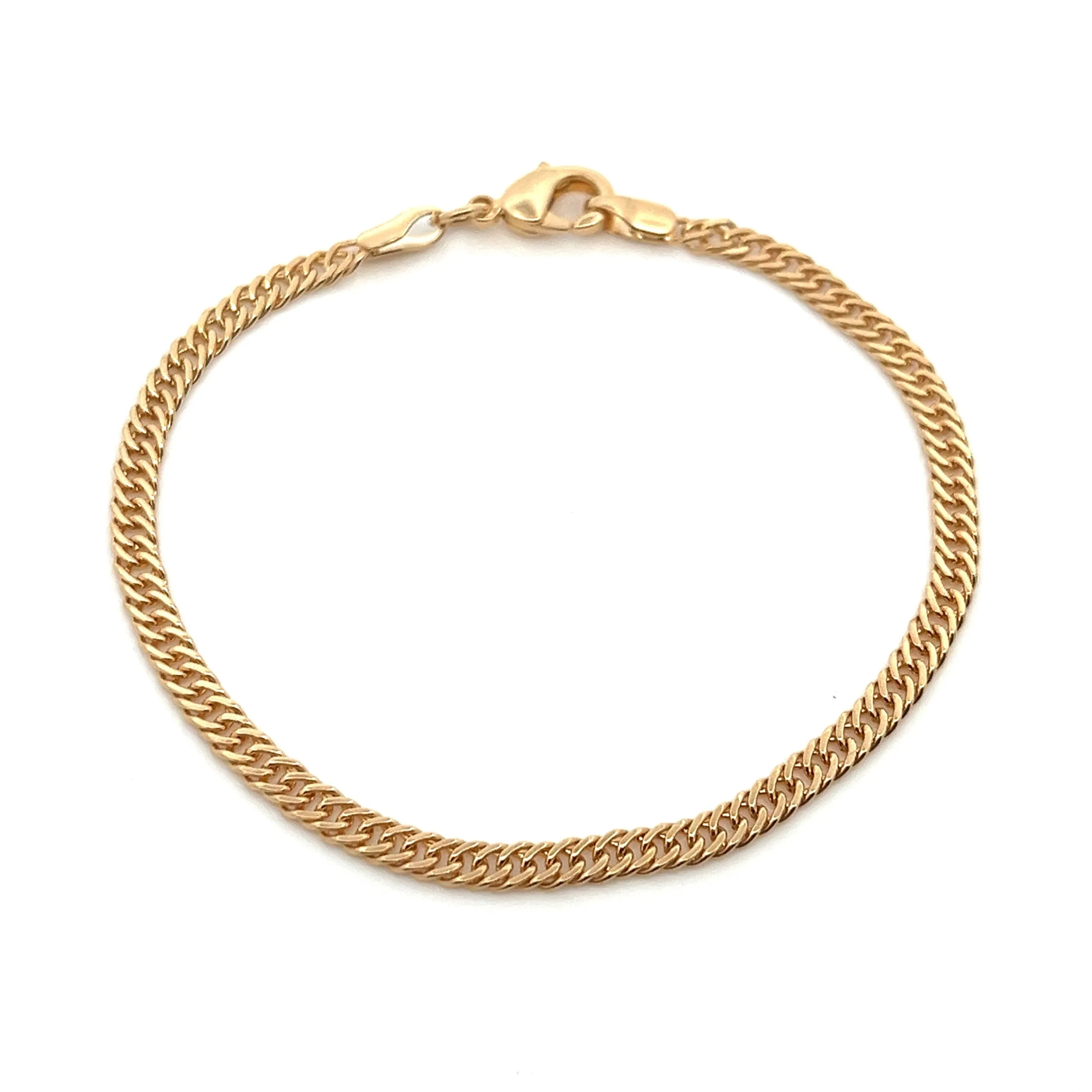 14K-gold-filled curb chain bracelet