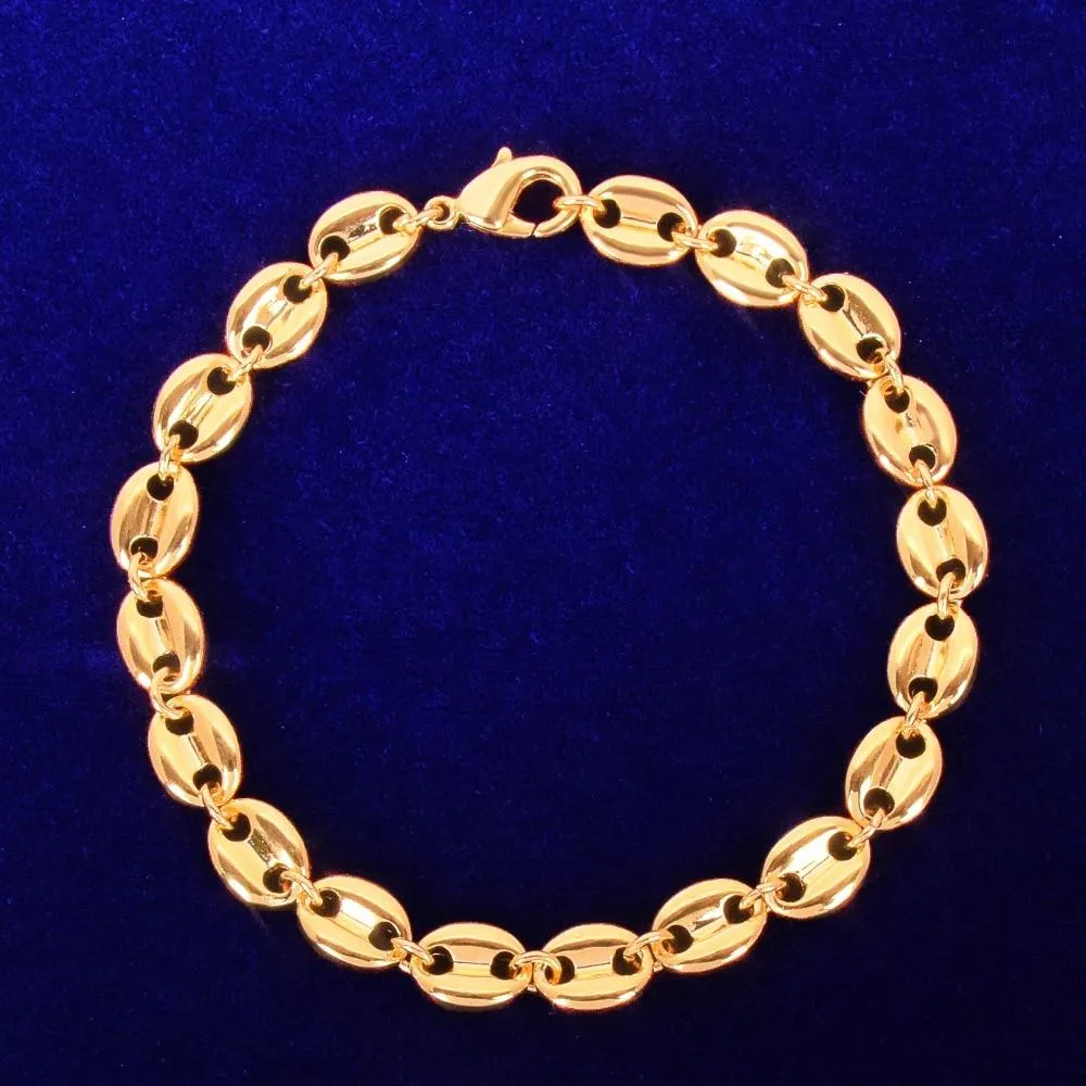 7mm Glossy Solid Bracelet Link Bling Chain
