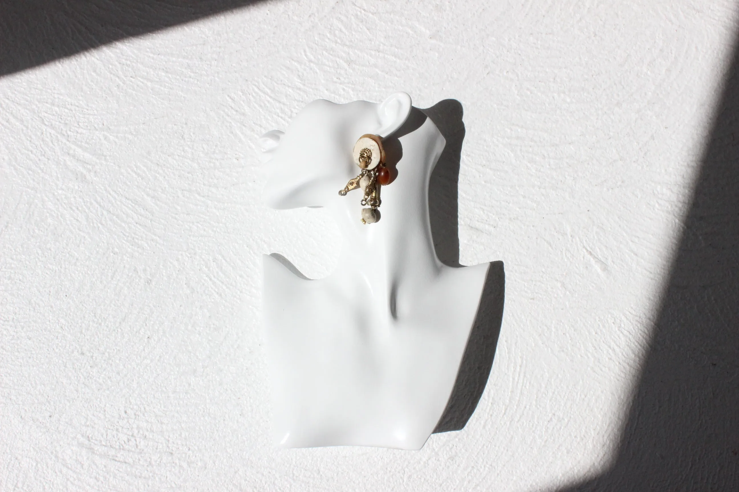80s Funky Arty Abstract Dangly Clip On Earrings