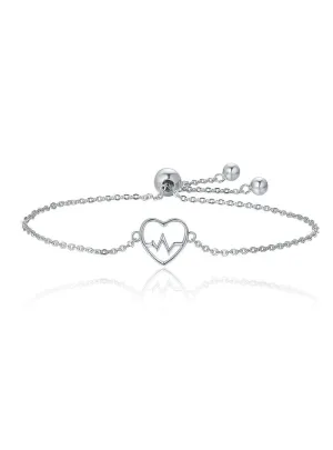 925 Sterling Silver Of Love Sweetheart Heart Bracelet