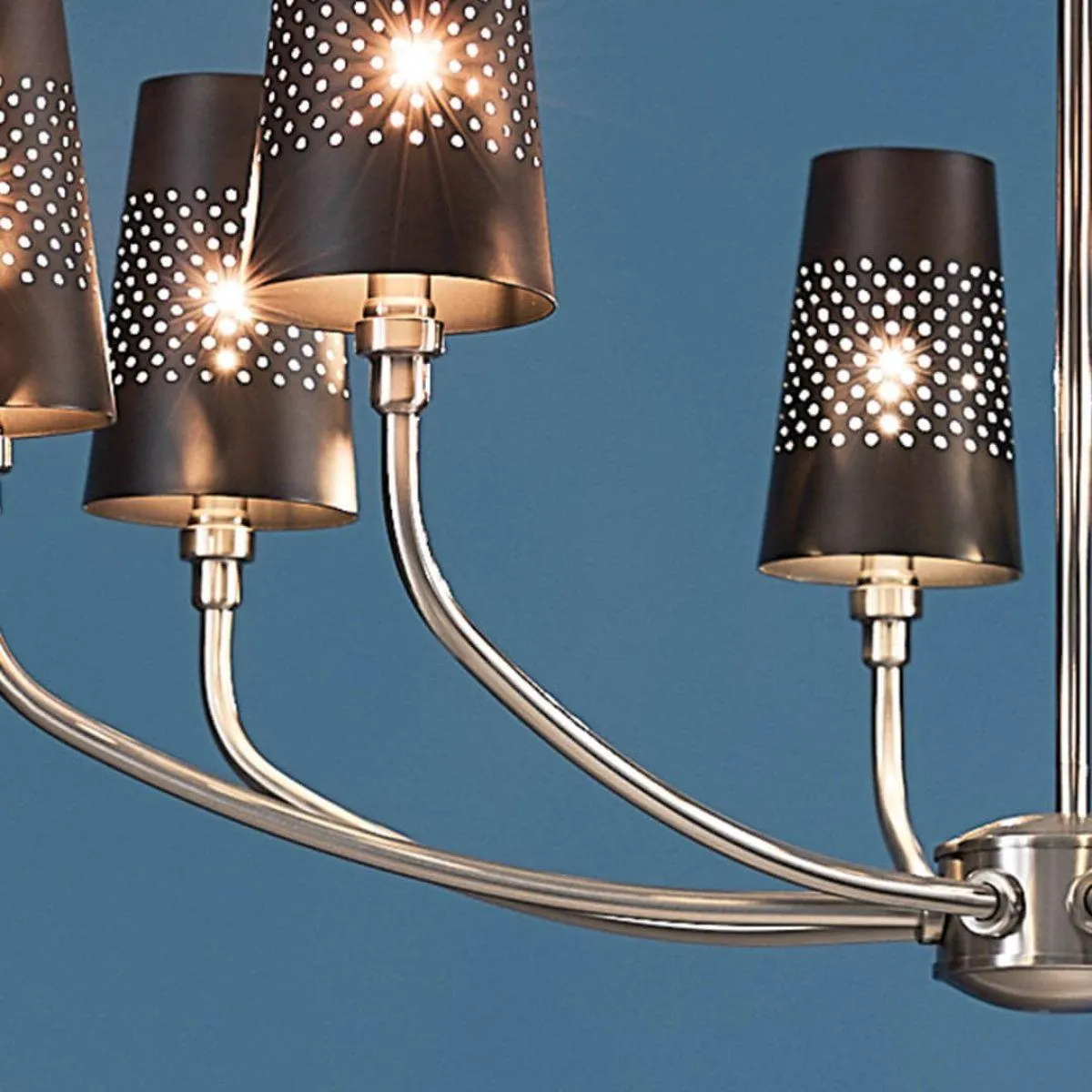 Adeena 37 in. 8 Lights Chandelier Pewter finish