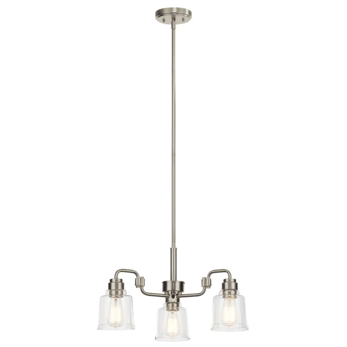 Aivian 23 in. 3 Lights Chandelier Nickel finish