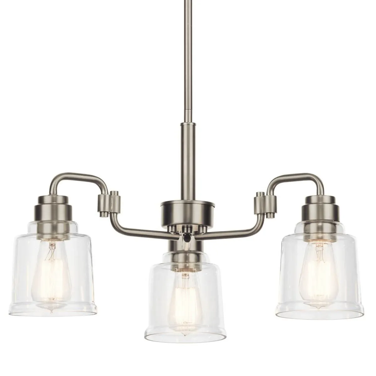 Aivian 23 in. 3 Lights Chandelier Nickel finish