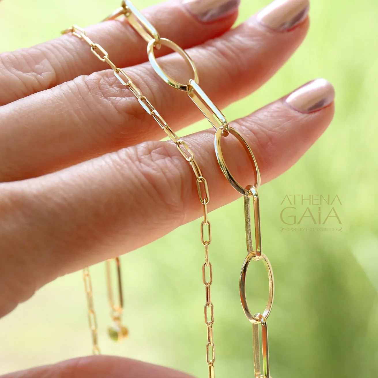 Al'Oro Paper Clip Chain