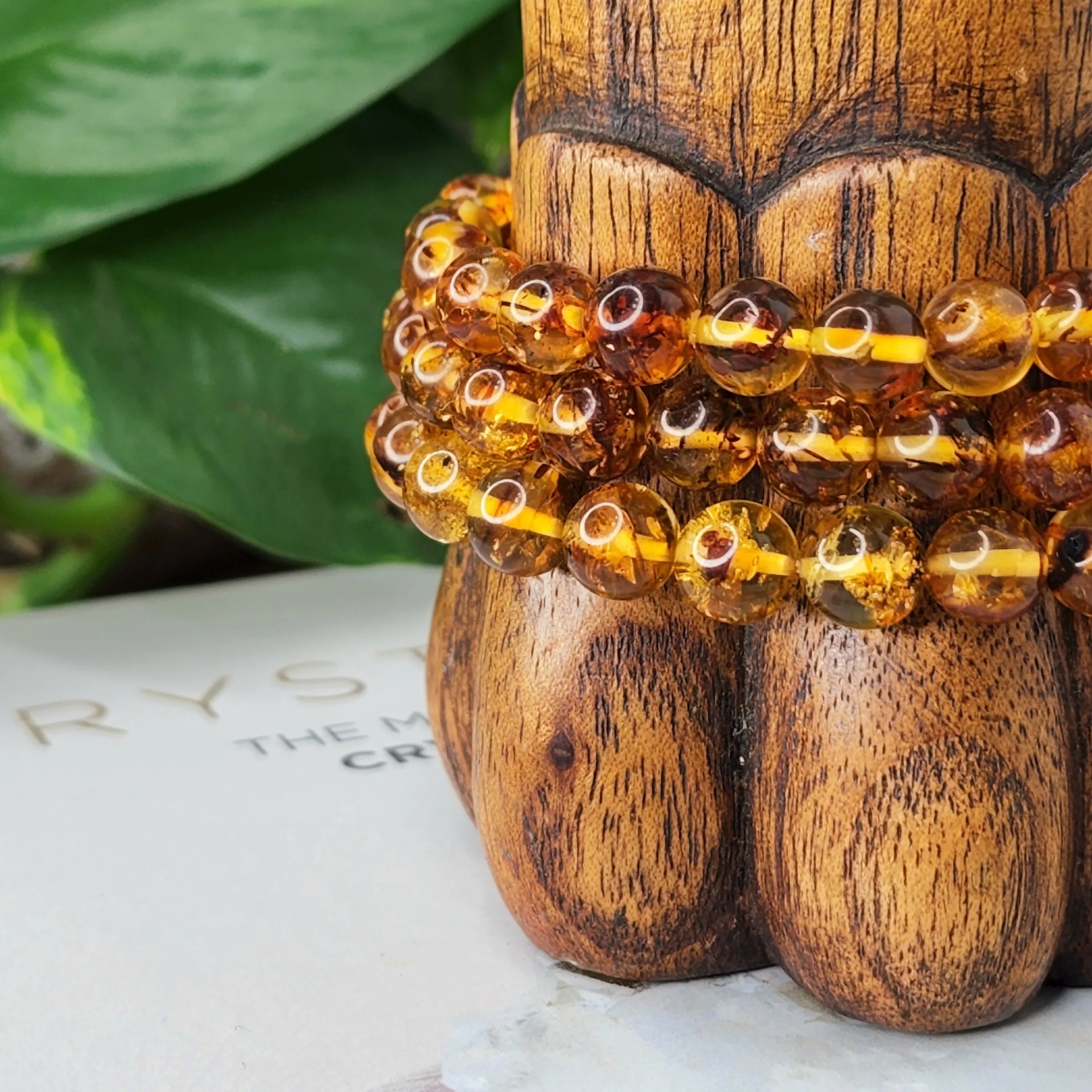 Amber - Beaded Bracelet 7mm