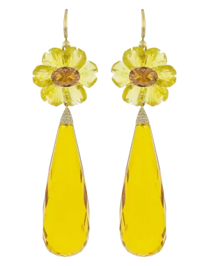Amber Drop Earrings