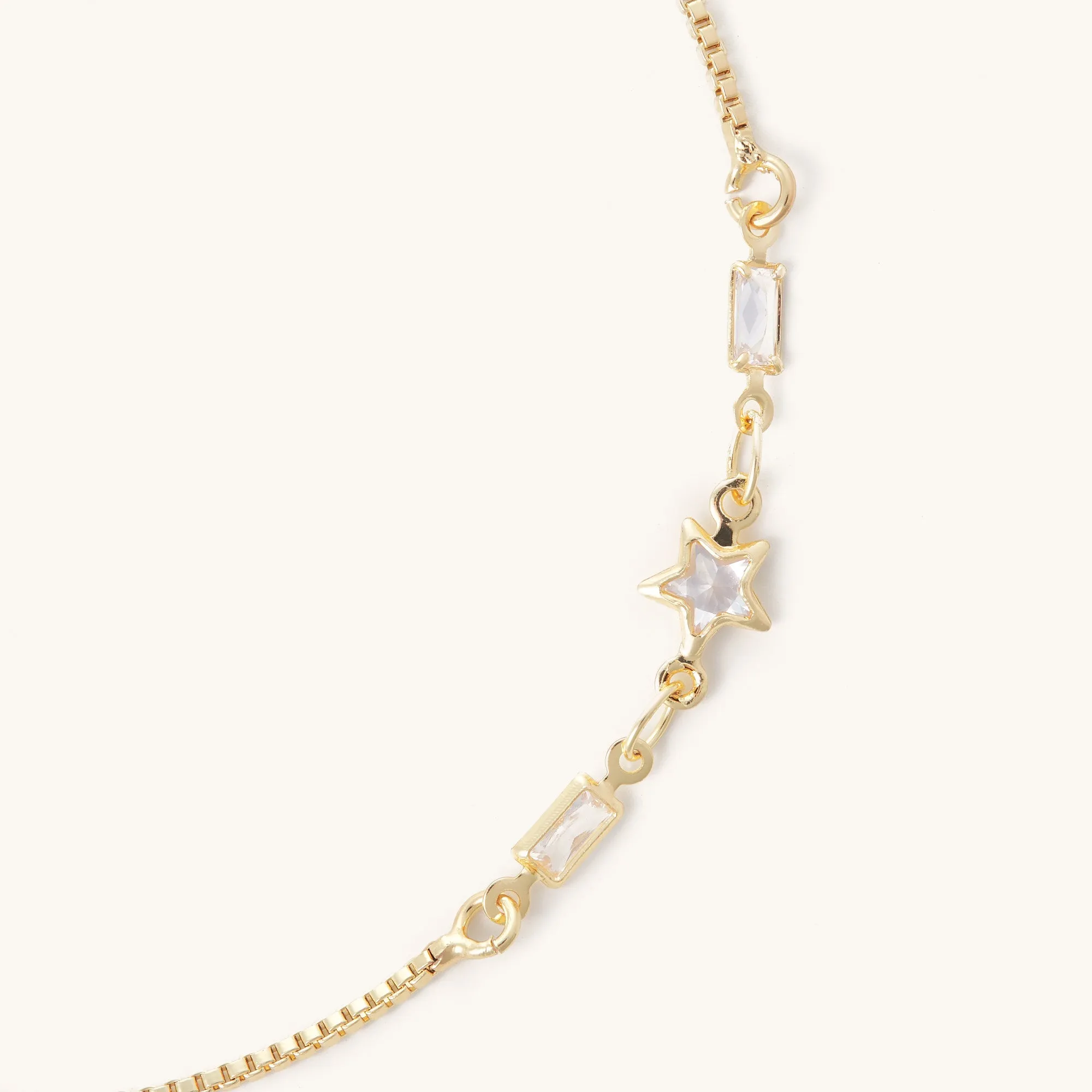 Ari Crystal Star Chain Adjustable Bracelet