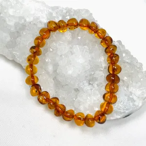 Baltic Amber Cognac beaded bracelet AMB270