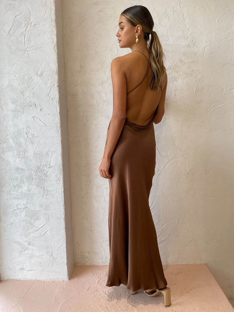 Bec and Bridge Annika Maxi Dress in Chocolate