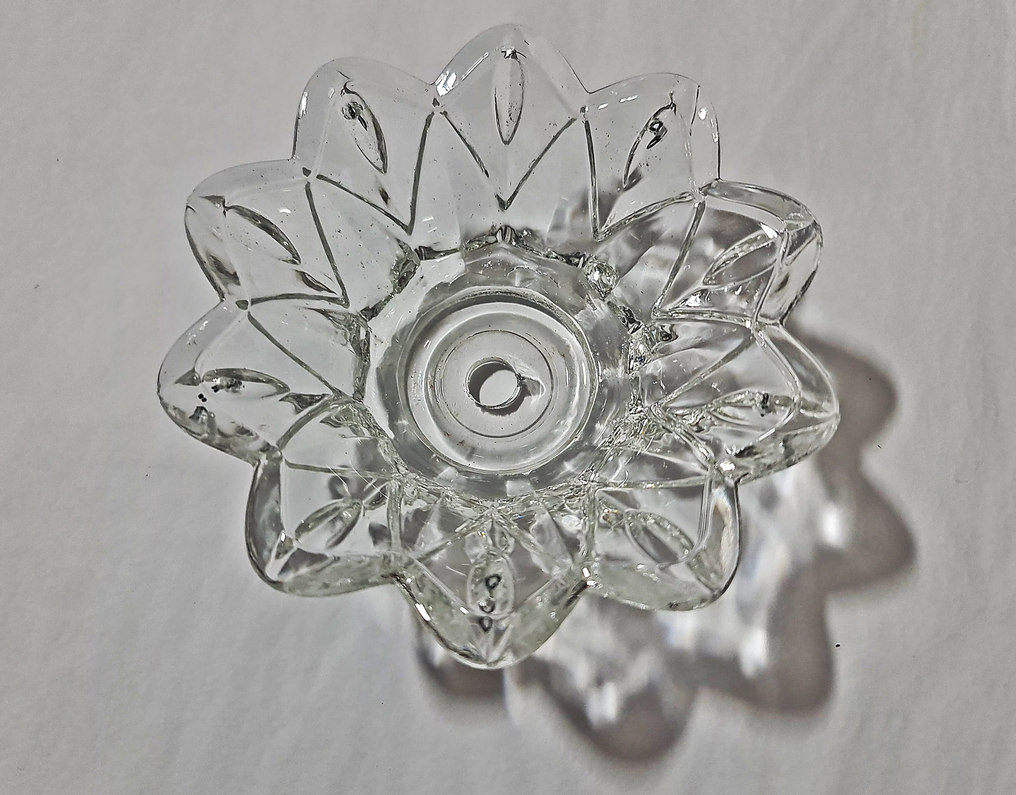 CLEARANCE Bobeche Chandelier Light Bowl Drip Pan Deep Dish 11mm Centre Hole 132mm / 5.25 inches in diameter