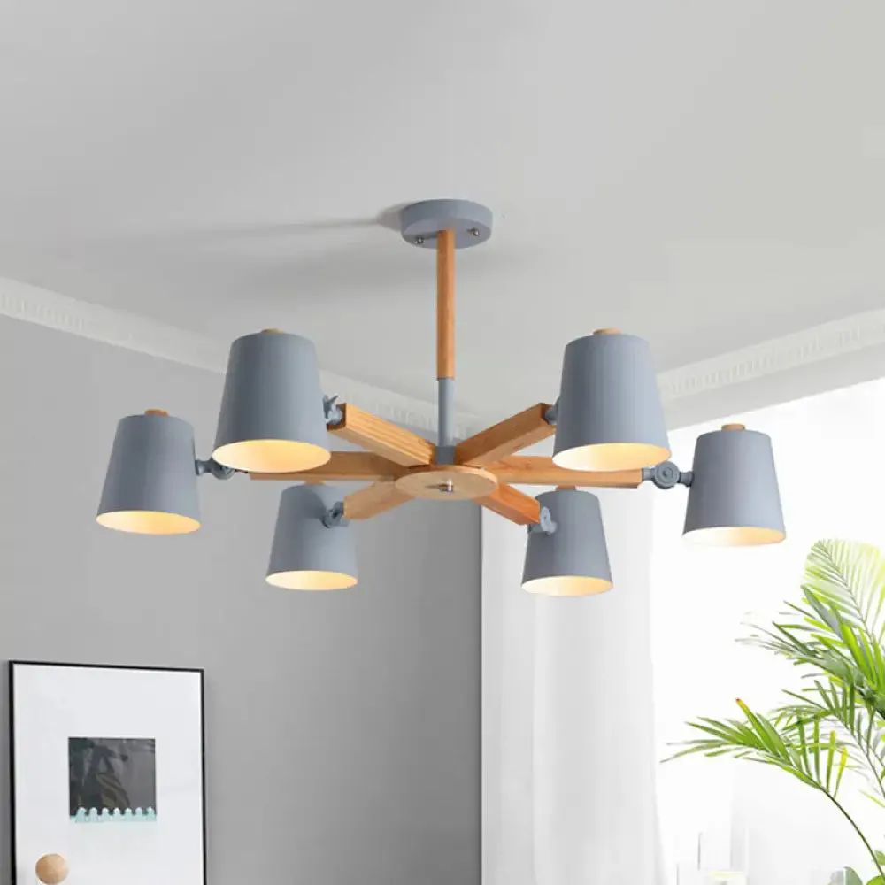 Coolie Shade Office Chandelier - Nordic Style Monochrome Pendant Light