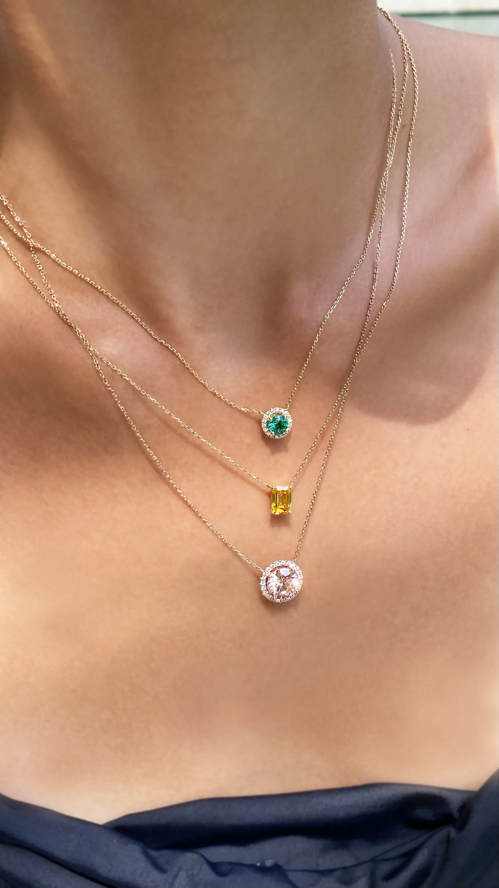 Cory Necklace 18K Yellow Gold Emerald