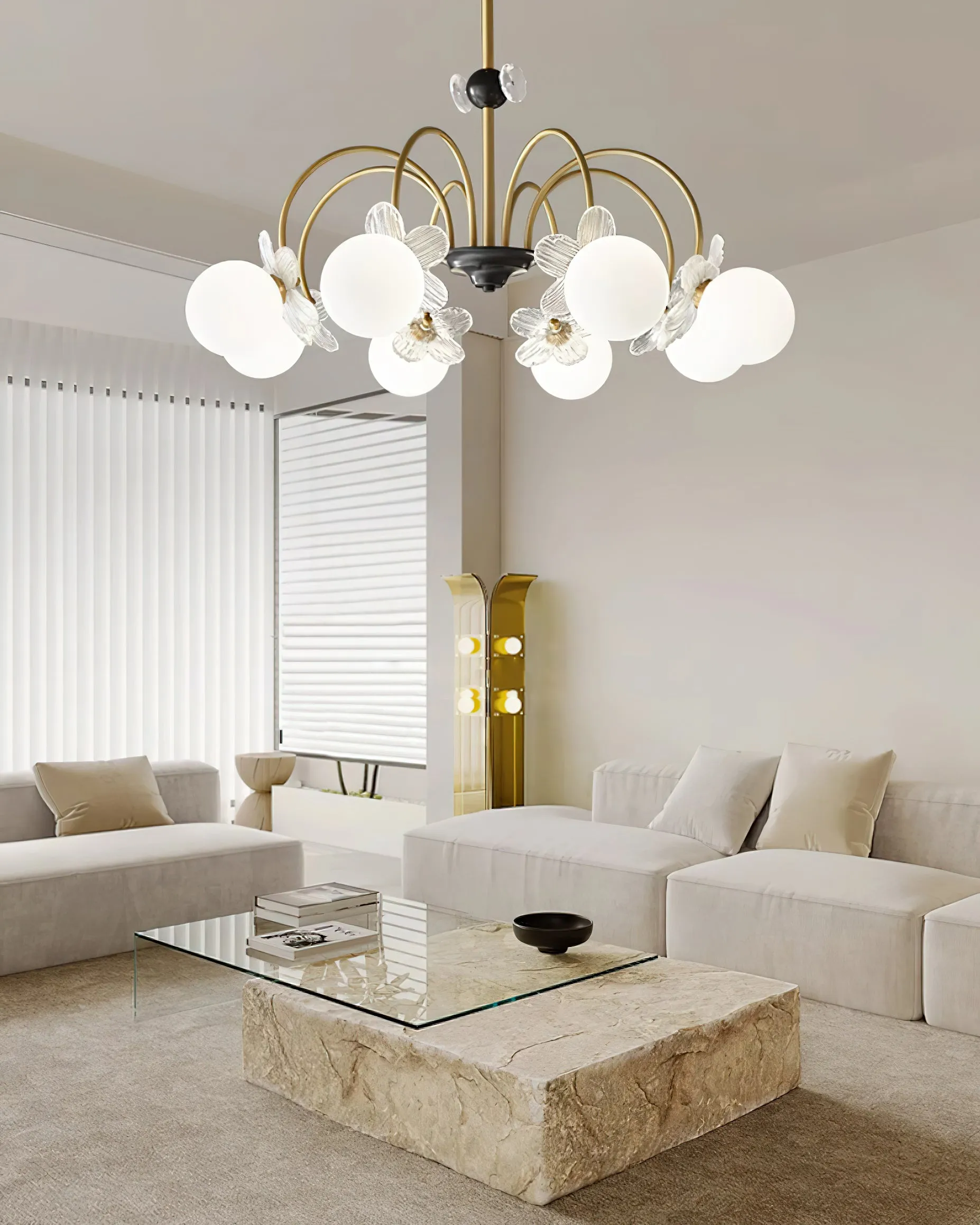 Delia Brass Chandelier