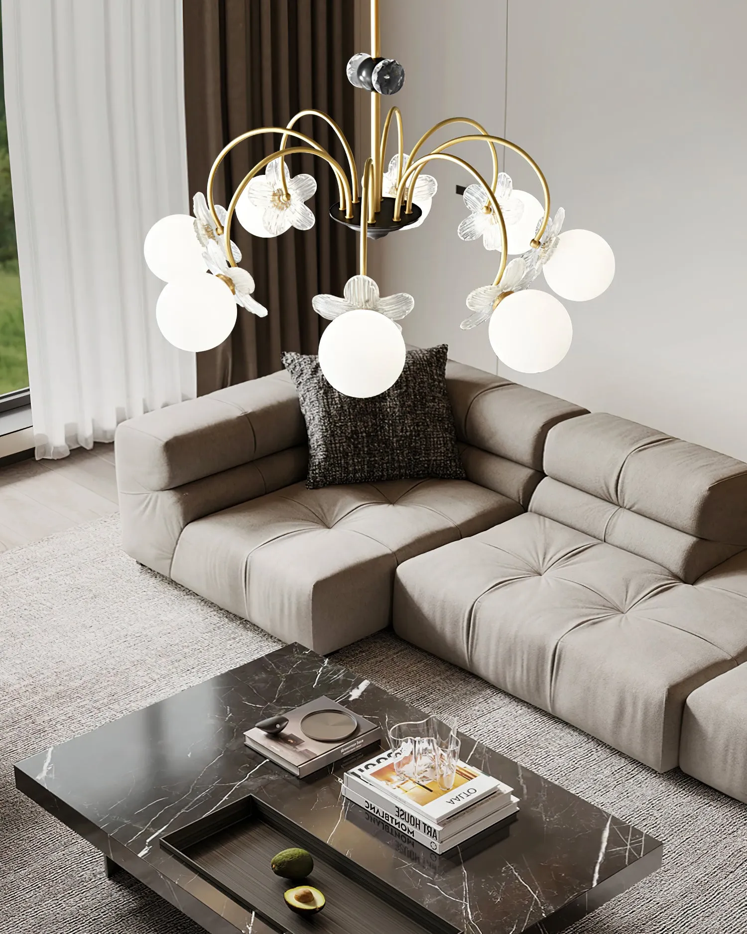 Delia Brass Chandelier