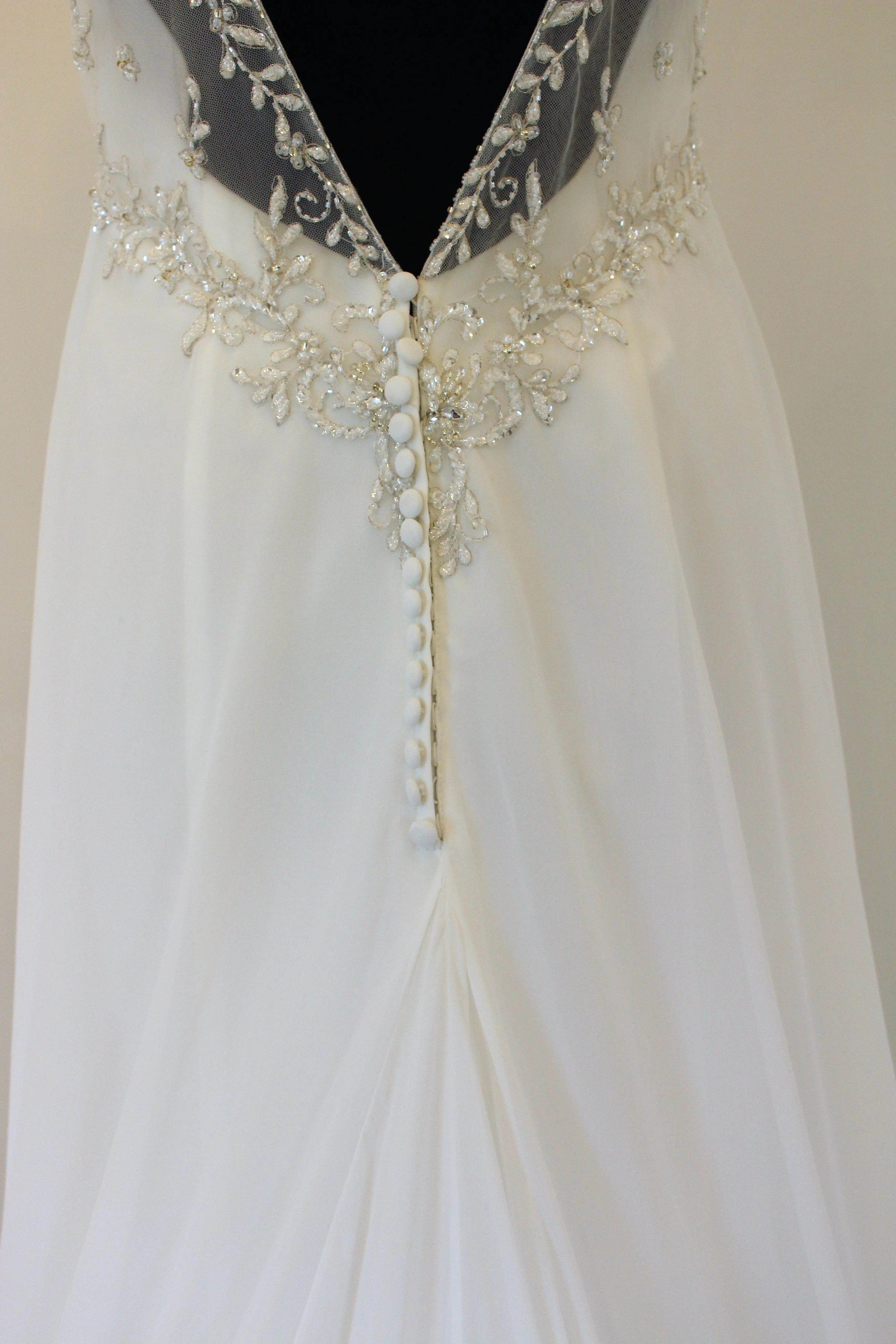 Demetrios chiffon sample wedding dress style DR 187