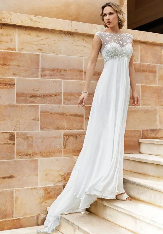 Demetrios chiffon sample wedding dress style DR 187