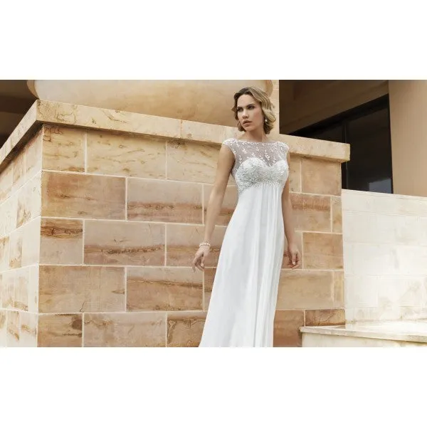 Demetrios chiffon sample wedding dress style DR 187