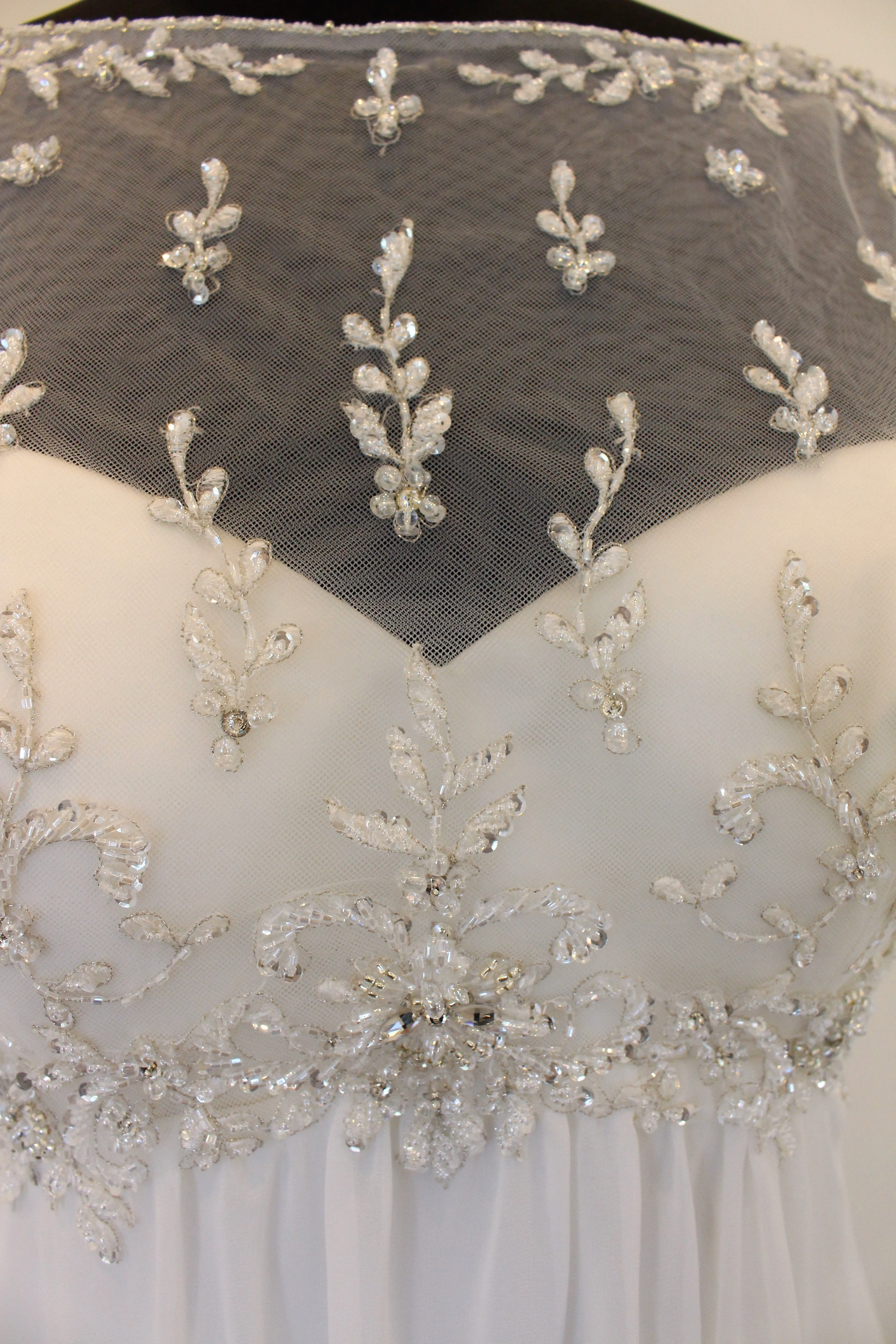 Demetrios chiffon sample wedding dress style DR 187