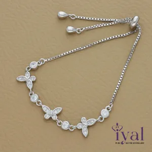 Enchanting Butterfly Silver Bracelet