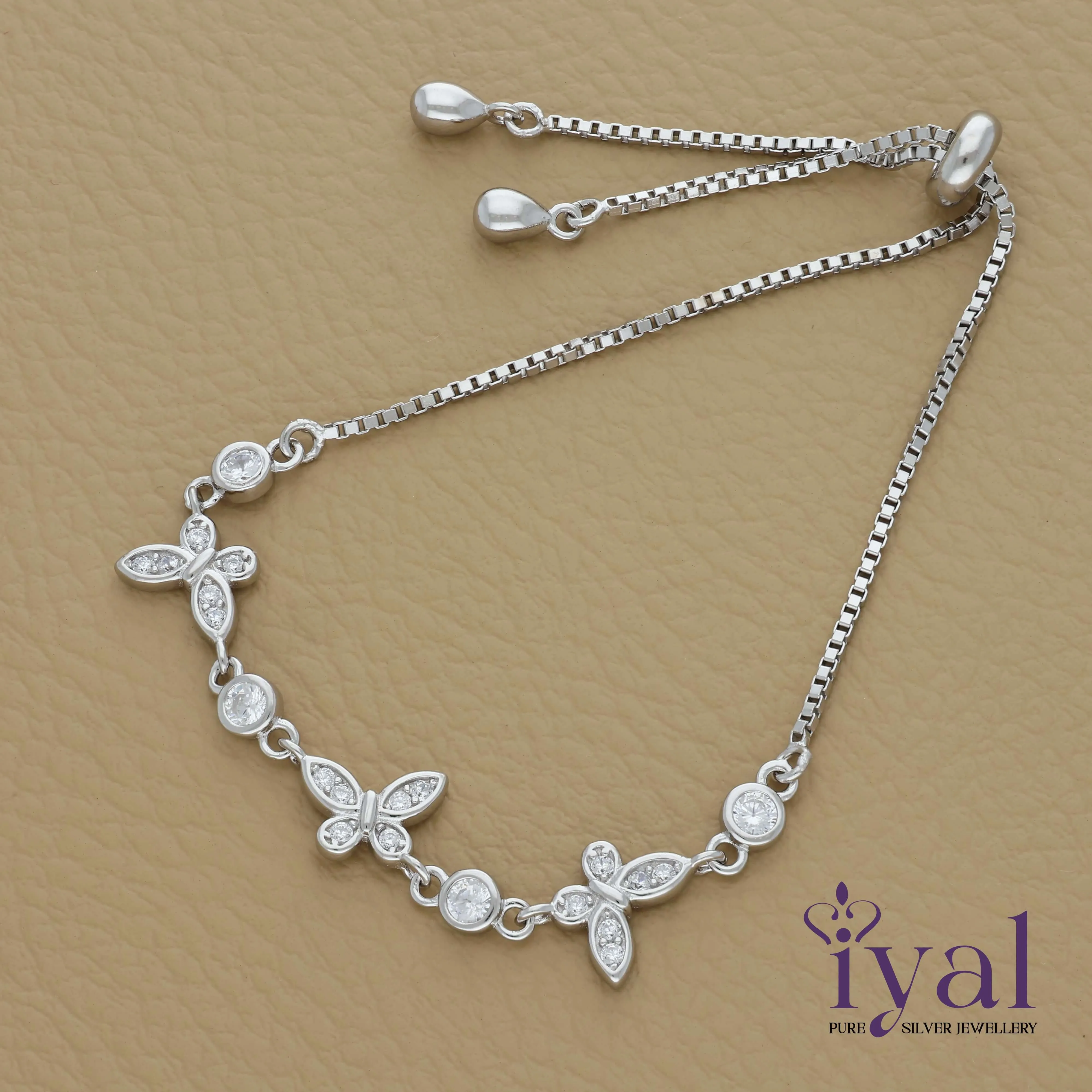 Enchanting Butterfly Silver Bracelet