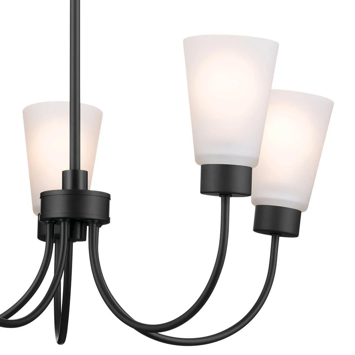 Erma 24 in. 5 Lights Chandelier Black finish