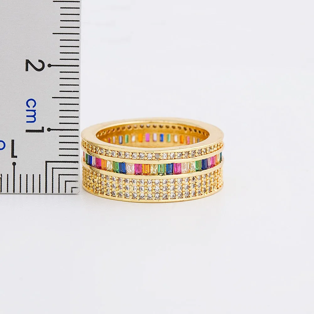Exquisite Fashion Bracelet and Ring 2 Pieces Classic Banquet Wedding Party Jewelry Sets