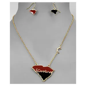 Gamecock State Necklace/Earring Set