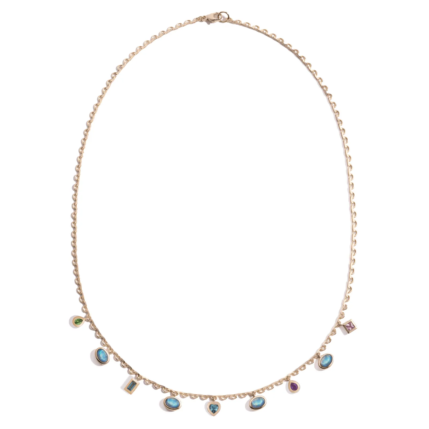 garland necklace, cool mix