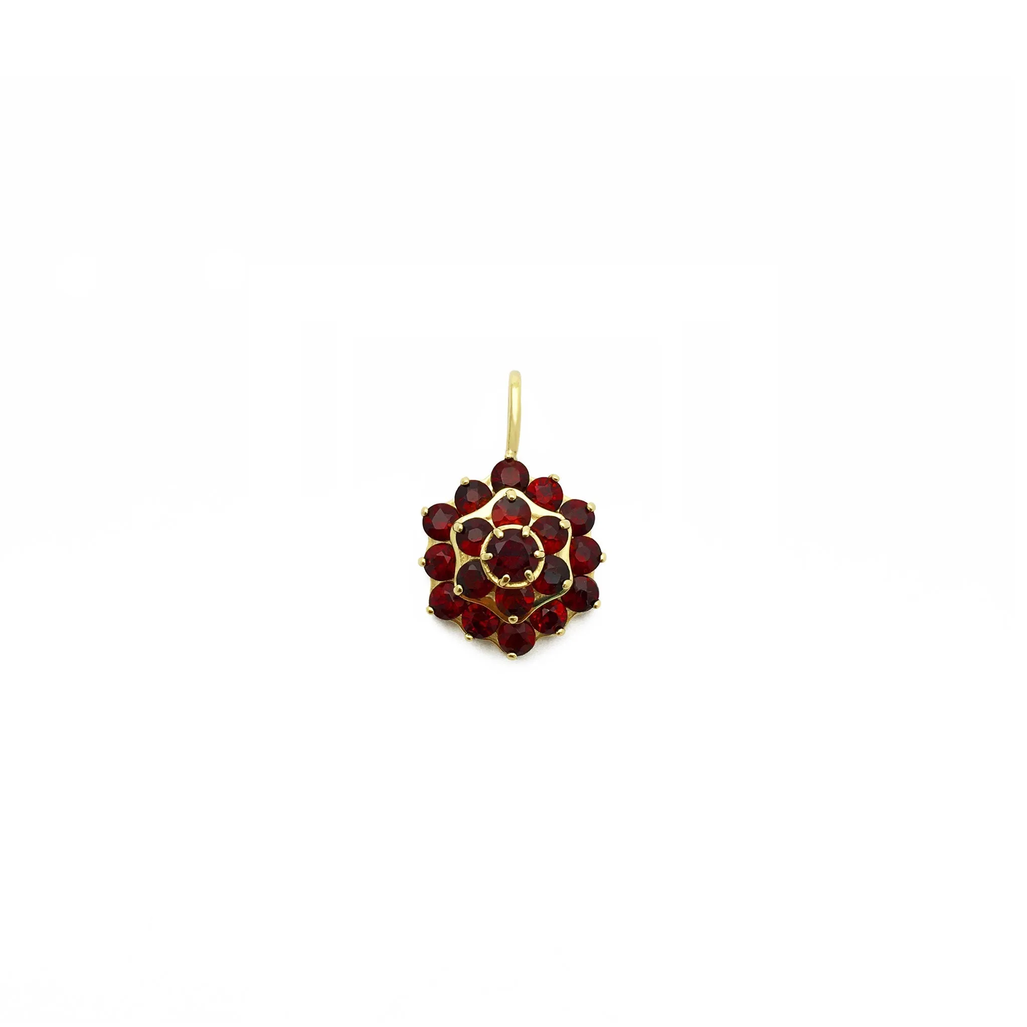 Garnet Dahlia Pendant (18K)
