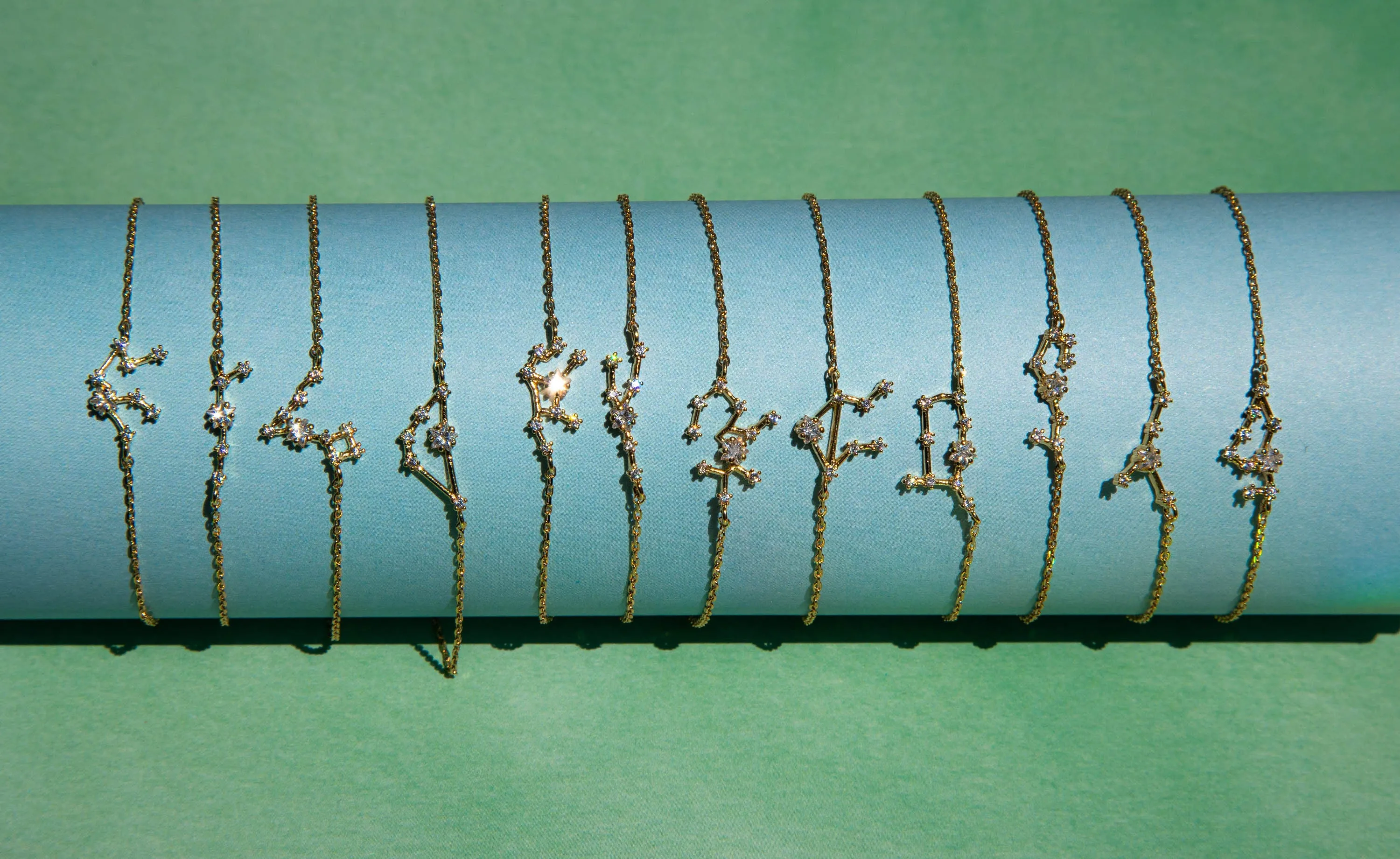Gemini Sign Constellation Bracelet with Crystals