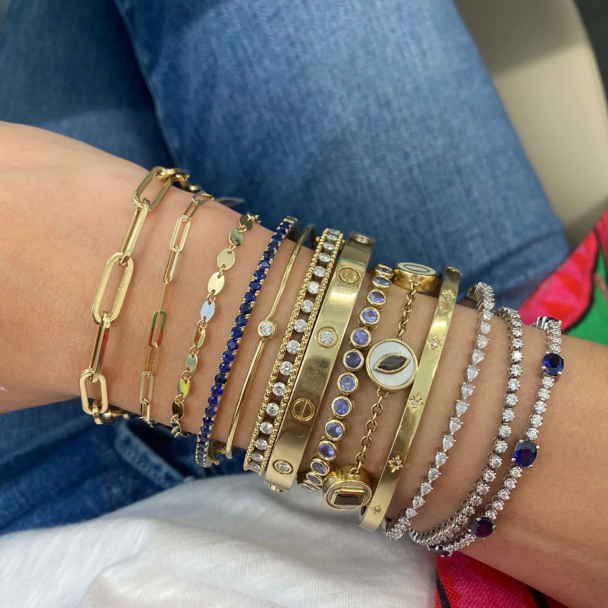 Gold Oval Chain Bracelet