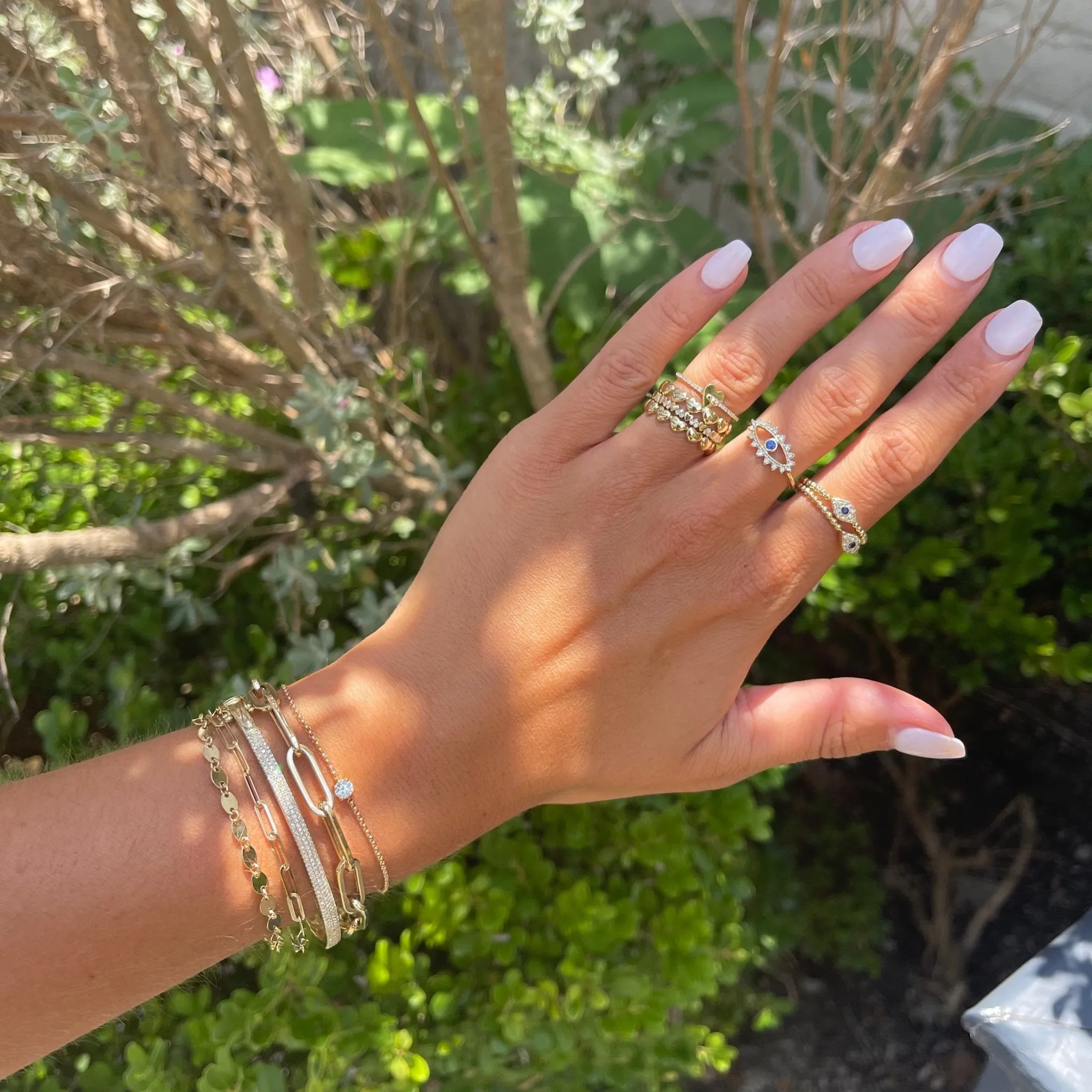 Gold Oval Chain Bracelet