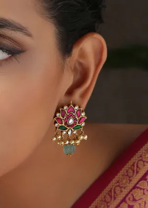 Gold Plated Kundan Studs