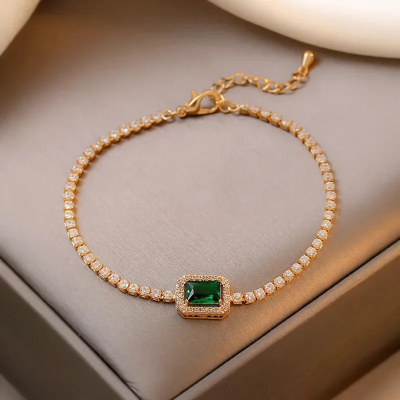 Golden Alloy Sweet Bow Bracelet For Women Adjustable Pearl Zircon Inlay