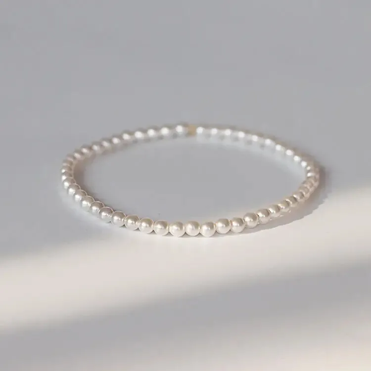 Golden Alloy Sweet Bow Bracelet For Women Adjustable Pearl Zircon Inlay