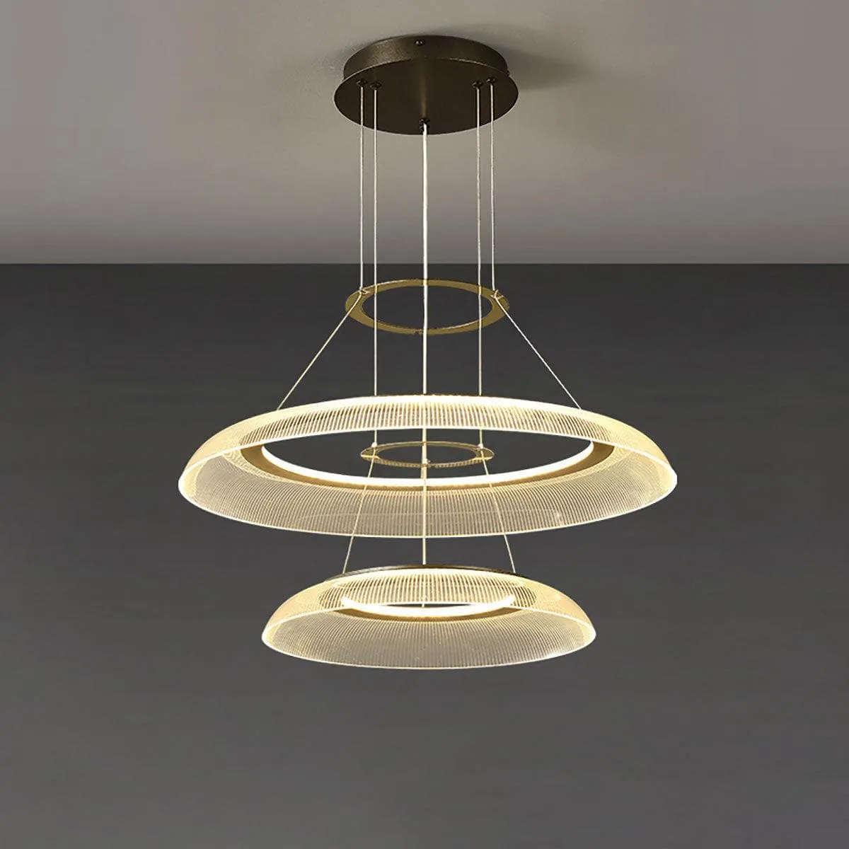 Graduated Circle Chandelier | Art Deco Round Chandelier