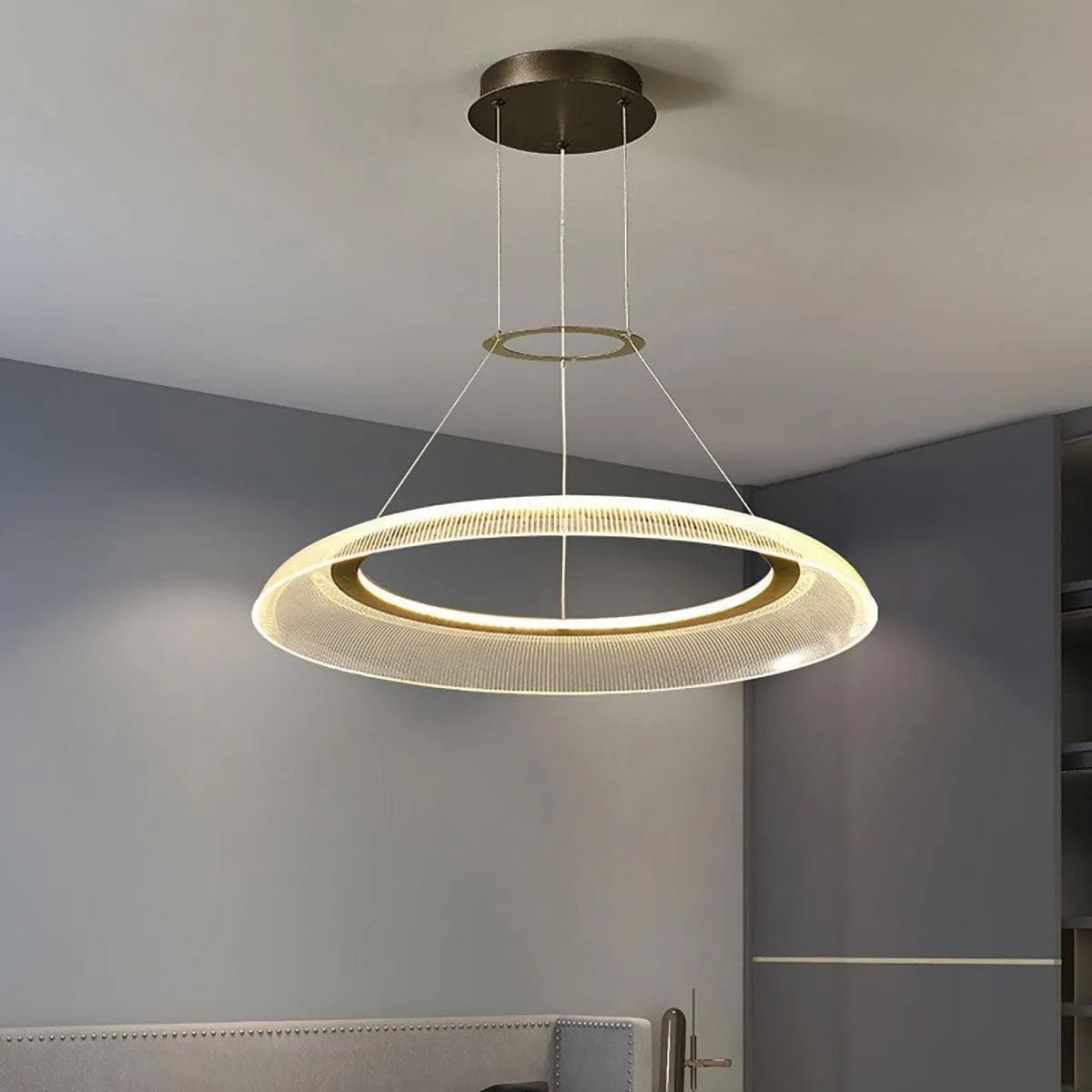 Graduated Circle Chandelier | Art Deco Round Chandelier