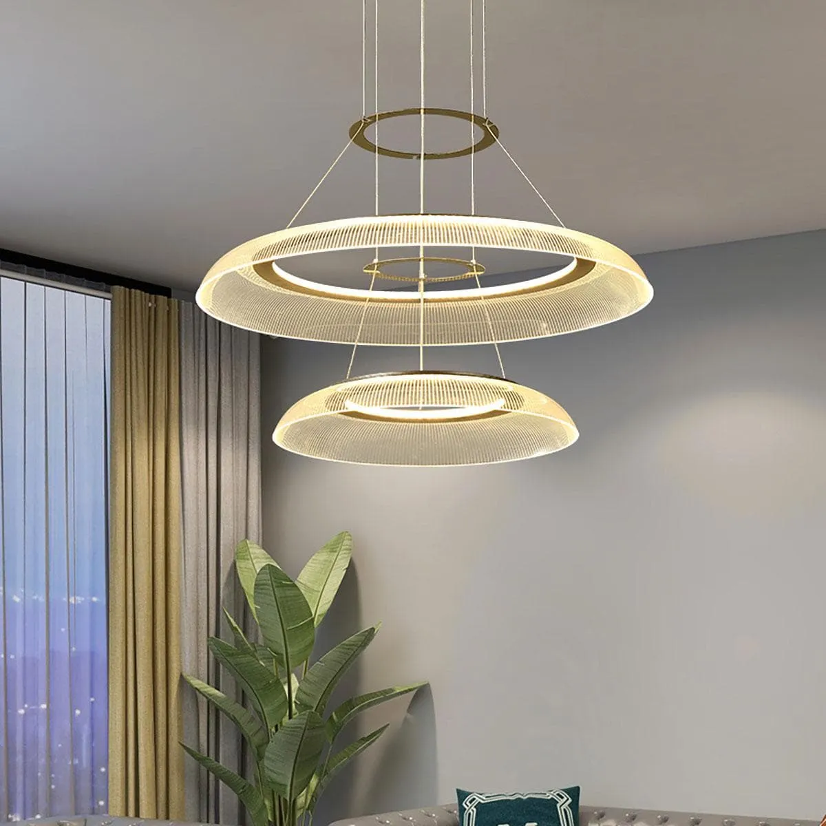 Graduated Circle Chandelier | Art Deco Round Chandelier