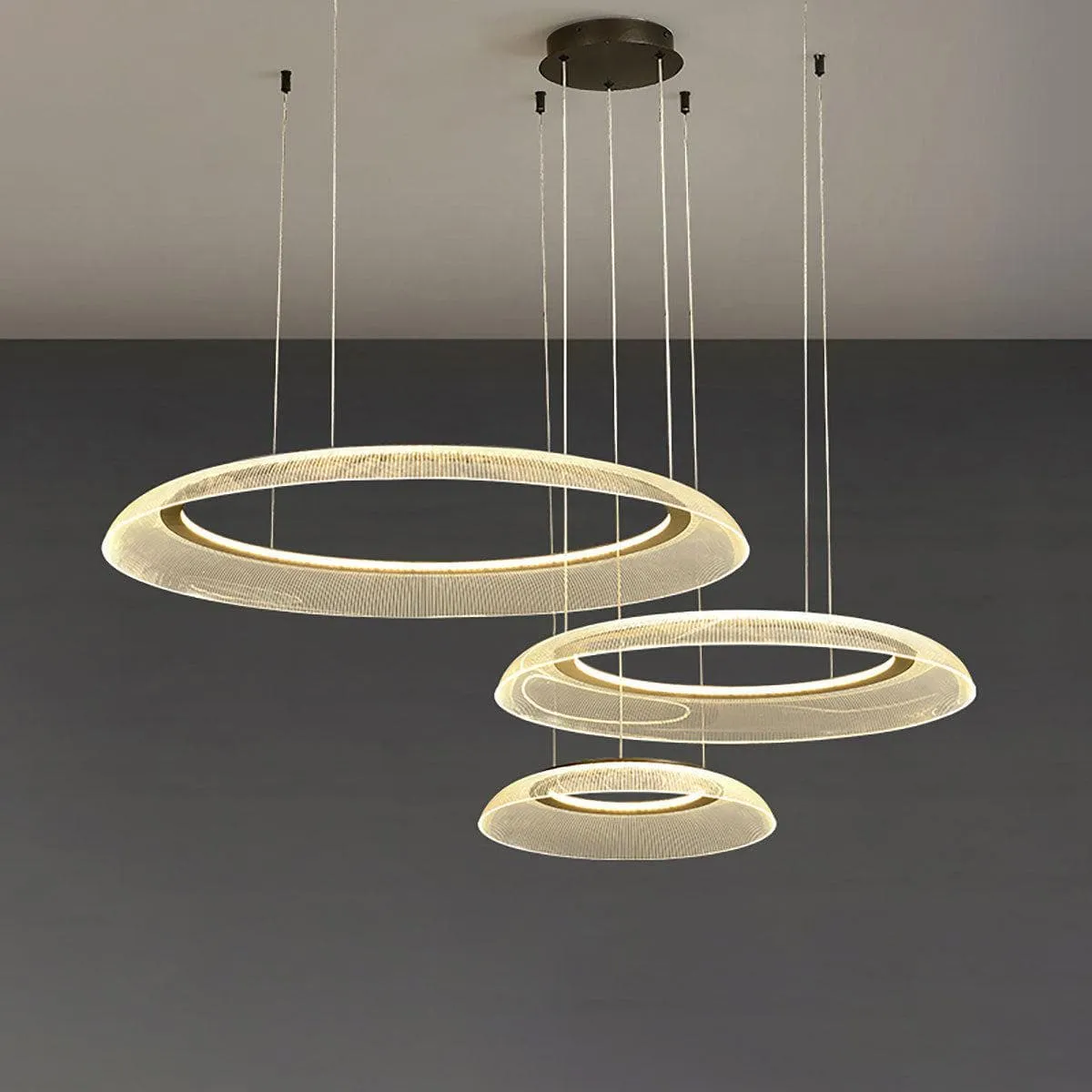 Graduated Circle Chandelier | Art Deco Round Chandelier