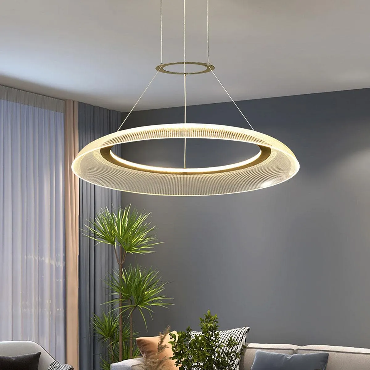 Graduated Circle Chandelier | Art Deco Round Chandelier