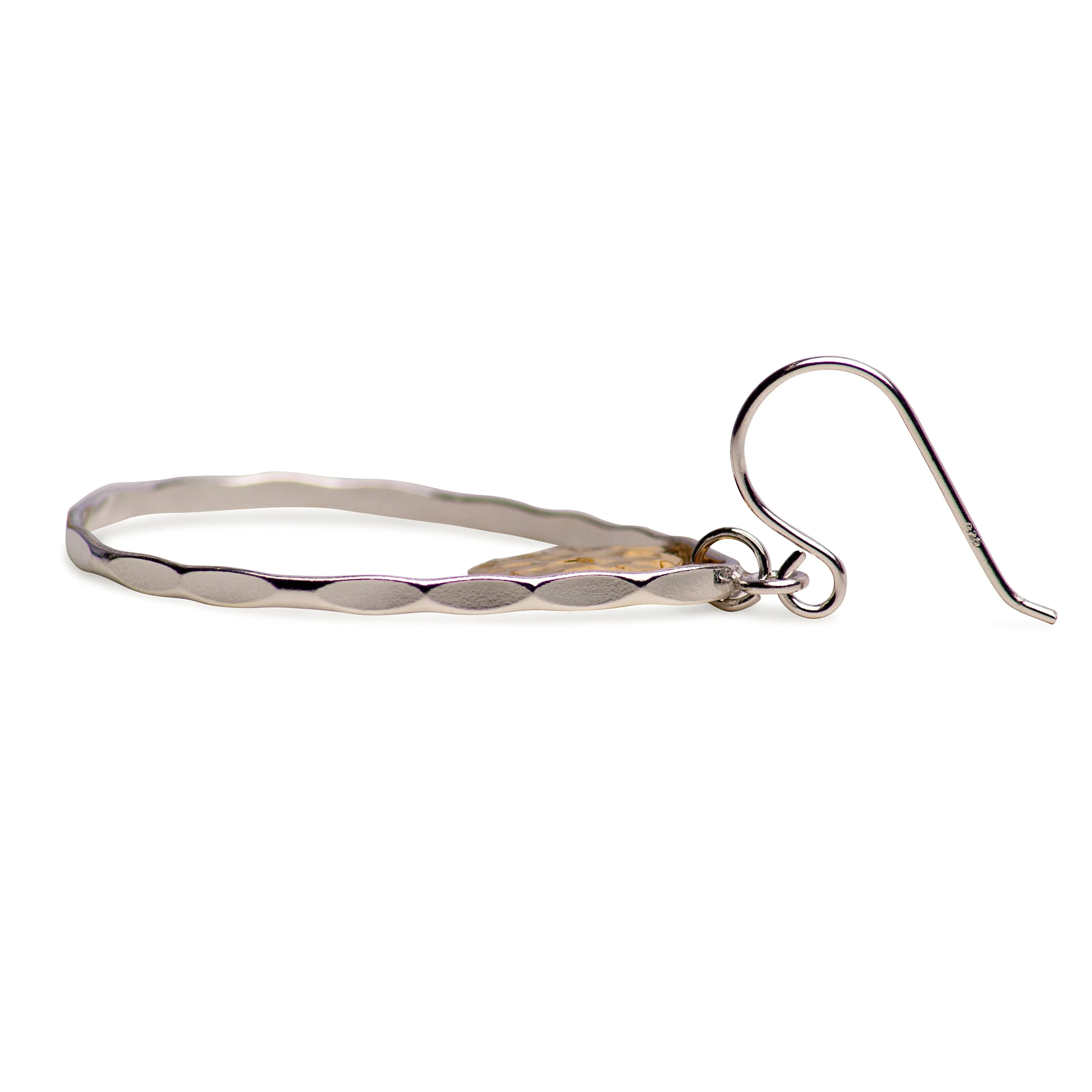 Hammered Dangle Chandelier Earrings