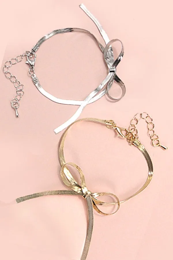 Herringbone Bow Bracelet