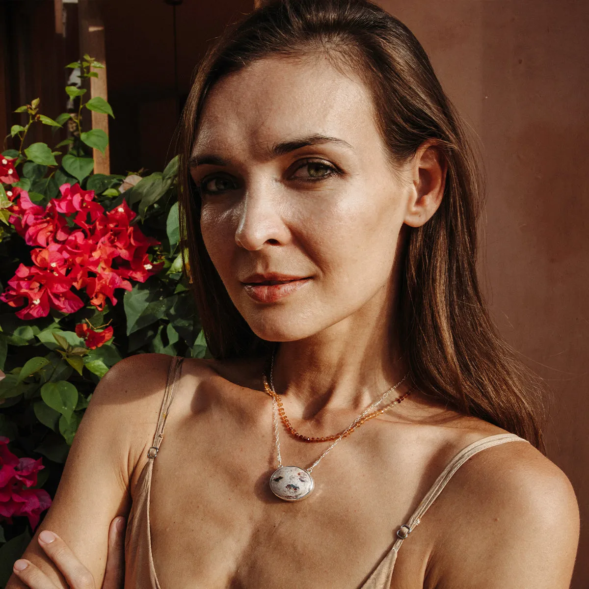 hessonite garnet || Gemstone Necklace