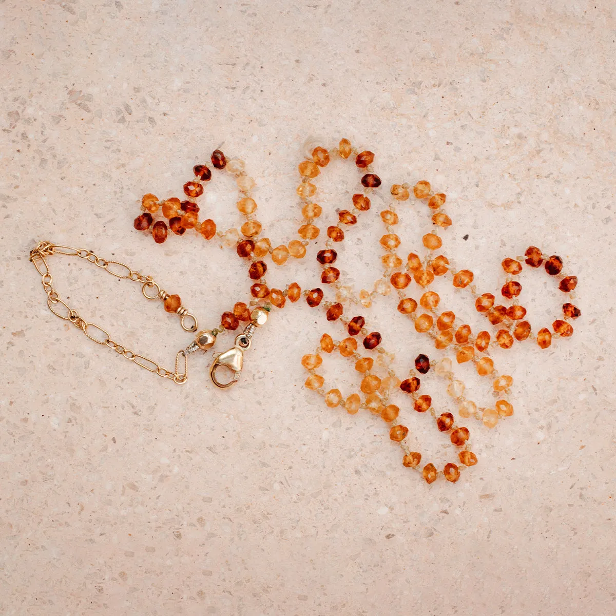 hessonite garnet || Gemstone Necklace