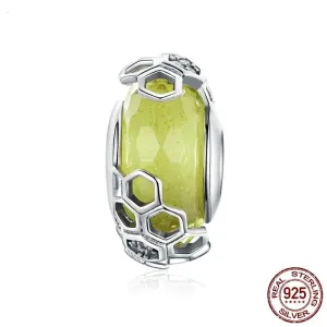 Honeycomb Bee Glass Bead