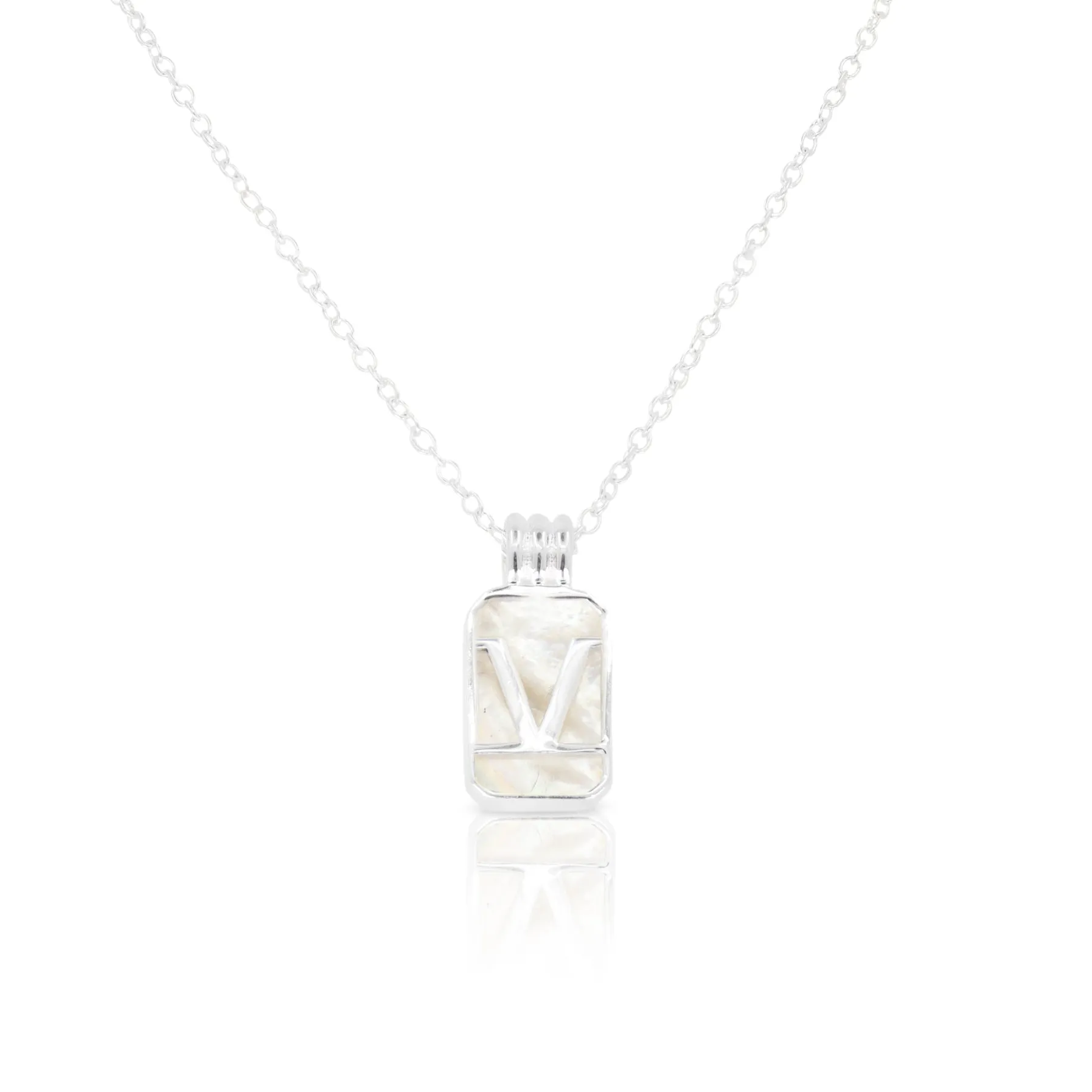 Initial A to Z Silver Pendant
