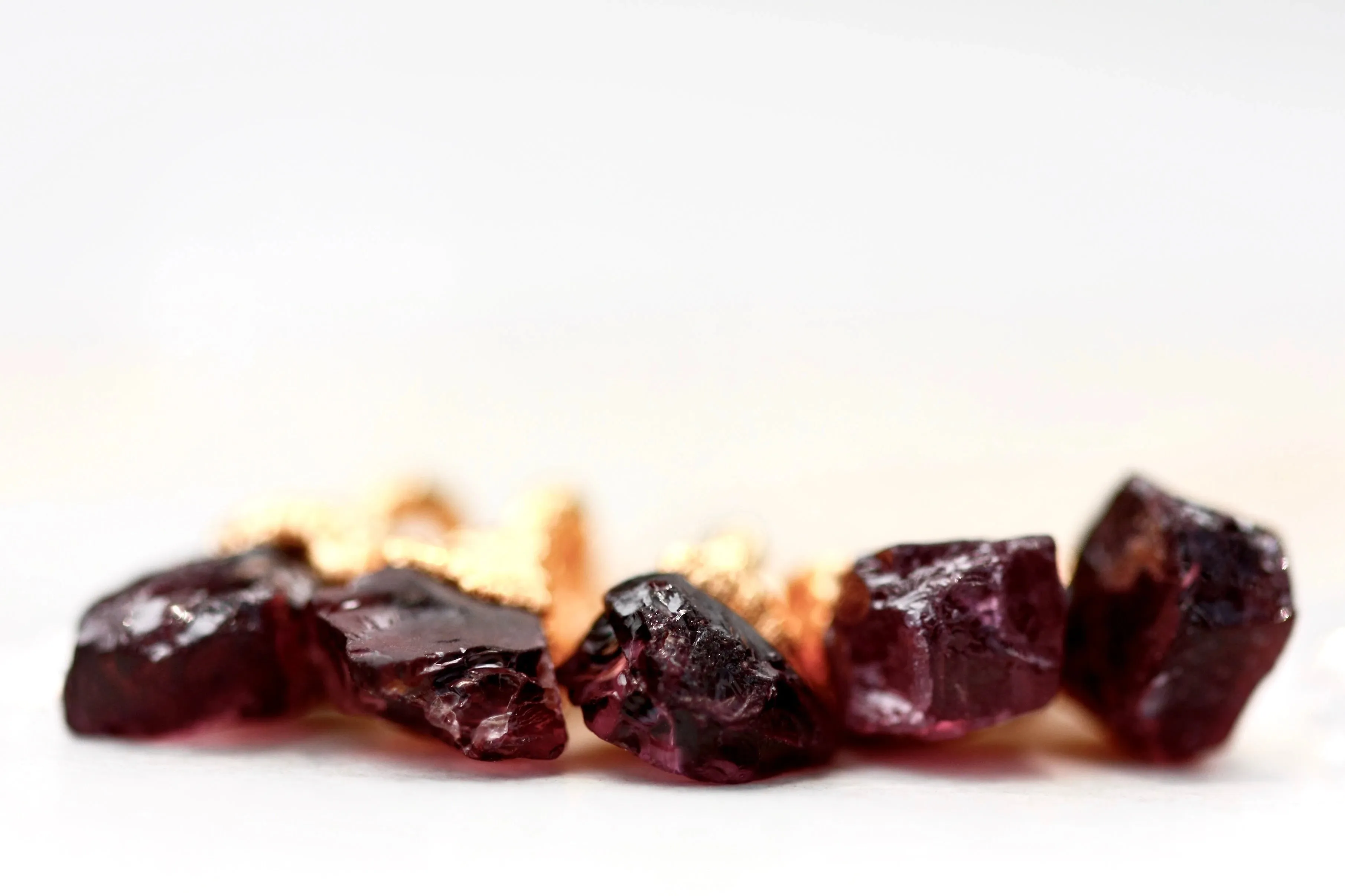 January Raindrops Necklace · Maroon Garnet