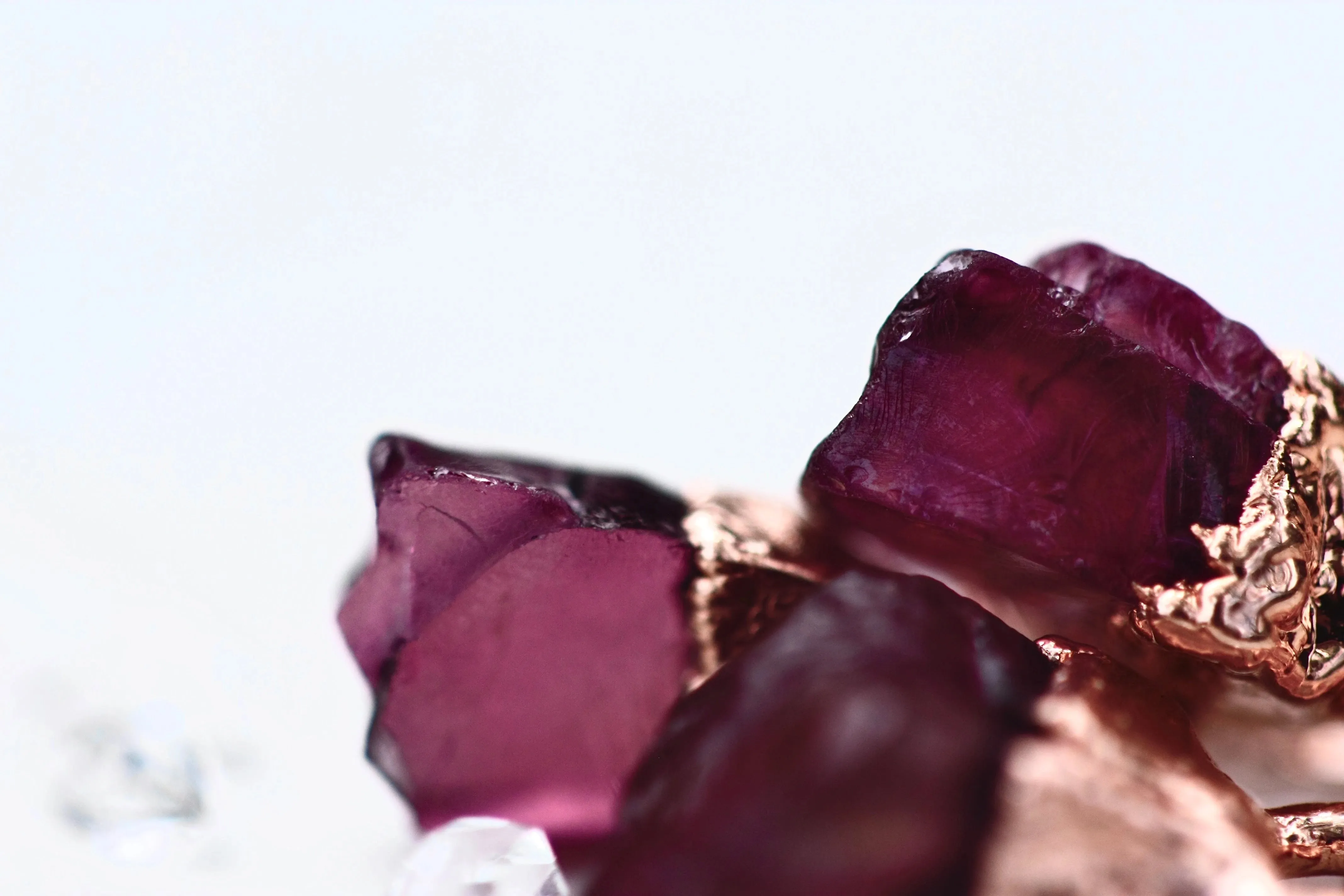 January Raindrops Necklace · Maroon Garnet